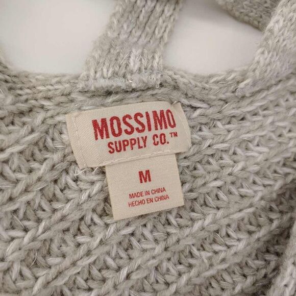 Mossimo Supply Co.Women's V- Neck Criss-Cross Back Pullover Sweater Gray Sz M - Picture 4 of 11
